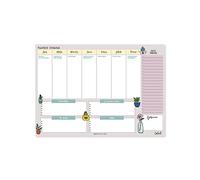 Casterli - Planificador semanal A3 de sobremesa. Organizador y planning de escritorio semanal, 56 hojas