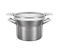CASTEY - Cacerola Alta de Artic, 28 cm, Aluminio, Color Plateado, con Tapa Reversible, Revestimiento Antiadherente, Distribuye de Forma Homogénea el Calor, Resistente y Duradera, Libre de PFOA