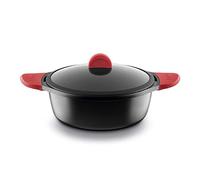 CASTEY - Cacerola Alta de Inducción, 28 cm, Modelo IO28, Aluminio, con Tapa, Revestimiento Antiadherente, Distribuye de Forma Homogénea el Calor, Resistente y Duradera, Libre de PFOA