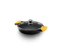 CASTEY - Cacerola Baja de Inducción, 24 cm, Modelo R24, Aluminio, con Tapa, Revestimiento Antiadherente, Distribuye de Forma Homogénea el Calor, Resistente y Duradera, Libre de PFOA