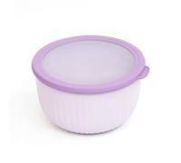 Castey - Envase Alto Redondo con Tapa, Color Morado, 3400 ml, Cierre Hermético, para Conservación de Alimentos, Libre de BPA, Diseño Antiderrames, Apto para el Lavavajillas