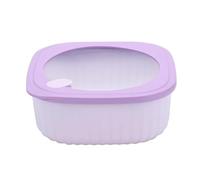 Castey - Envase Cuadrado con Tapa, Color Morado, 2250 ml, Cierre Hermético, para Conservación de Alimentos, Libre de BPA, Diseño Antiderrames, Apto para el Lavavajillas