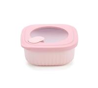 Castey - Envase Cuadrado con Tapa, Color Rosa, 450 ml, Cierre Hermético, para Conservación de Alimentos, Libre de BPA, Diseño Antiderrames, Apto para el Lavavajillas