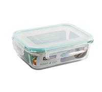 Castey - Envase Keep&Go de Borosilicato, Modelo C-ABO1040, Rectangular, Tupper Hermético, Libre de BPA, Apilable, Apto para Microondas, Horno y Congelador, Conservación Segura de Alimentos