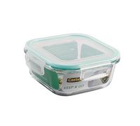Castey - Envase Keep&Go de Borosilicato, Modelo C-CBO800, Cuadrado, Tupper Hermético, Libre de BPA, Apilable, Apto para Microondas, Horno y Congelador, Conservación Segura de Alimentos