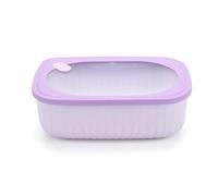 Castey - Envase Rectangular con Tapa, Color Morado, 2850 ml, Cierre Hermético, para Conservación de Alimentos, Libre de BPA, Diseño Antiderrames, Apto para el Lavavajillas