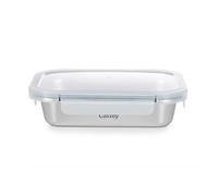 Castey - Envase Rectangular de Acero Inoxidable, Cierre Hermético con Tapa, para Conservación de Alimentos, Tapa Libre de BPA, Diseño Antiderrames, Apto para el Lavavajillas (C-A820)