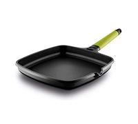 CASTEY - Grill Asador de Inducción, 27 cm, Modelo F3-IP27, Color Kiwi, Mango Desmontable, Sartén Antiadherente de Aluminio, Distribución Homogénea del Calor