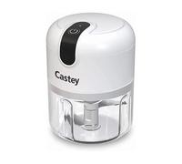 CASTEY - Mini Picadora de Verduras Portátil, Cuchilla de Acero Inoxidable, Bol Transparente, Diseño Compacto y Ligero, Recargable, Batería USB Integrada para Uso Inalámbrico, Fácil de Limpiar