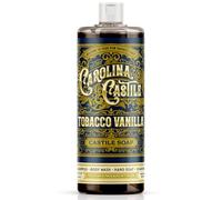Castile Soap Liquid Body Wash Sensitive Skin - Natural Soap for Men with Olive Oil, Cocoa Butter & Coconut Oil - Vegan Mens Body Soap & Mens Shampoo - Tobacco Vanilla Liquid Soap by Carolina Castile