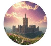 Castillo 1000p Rompecabezas Redondo Adultos-Niños Iglesia Building Scenery Church Park Circular Puzzle Niños: Kinder Können Es Nicht Machen Hombres 1000pcs (67.5x67.5cm)