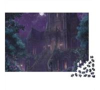 Castillo a la luz de la Luna Espectacular Rompecabezas 70x50cm/1000pcs, - Juego Educativo para Adultos Y Niños, Antistrés Y Creativo, Regalo De Decoración