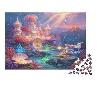 Castillo Bajo el Agua de Fantasía Puzzle de 1000 Piezas Papel Premium para Adultos Reino de Coral Misterioso Diversión Familiar Relajante 70x50cm/1000pcs