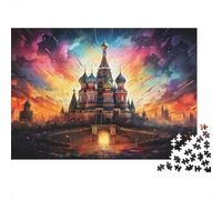 Castillo Cúpulas Exóticas Puzzle de 1000 Piezas Cartón Puzzle para Adultos Cielo Fantasía Relajación Decoración Regalo 70x50cm/1000pcs
