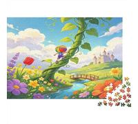 Castillo de Cuento Vid Gigante Puzzle de 1000 Piezas Papel Puzzle para Adultos Escena Fantasía Puzzle para Toda la Familia Decoración Hogar Relajación 70x50cm/1000pcs
