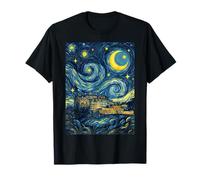 Castillo de Edimburgo Escocia Noche Estrellada Historia del Arte Presente Camiseta