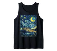 Castillo de Edimburgo Escocia Noche Estrellada Historia del Arte Presente Camiseta sin Mangas