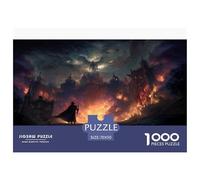 Castillo de Fuego Puzzles 1000 Piezas Juego De Reto Juguete Adultos Y Más De 12 Años Apocalipsis Puzzle Diversión Familiar Reto EduGatoivo Relajación Regalo Decoración Hogar 70x50cm/1000pcs