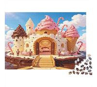 Castillo de Helado Puzzle de 1000 Piezas Papel para Adultos Estilo Fantasía Dulce Relajante Atención Familiar Decoración Regalo 70x50cm/1000pcs