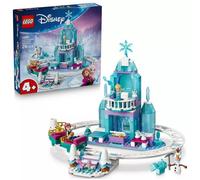 LEGO | Disney Frozen Castillo de Hielo de Elsa y Aventura en la Nieve de Juguete - Mini Muñecas de Elsa y Anna, Muñeco de Olaf, Vías de Tren y Vagones - Regalo para Niñas de 4+ Años - 43281