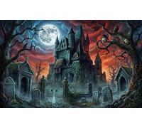 Castillo de Horror del Cementerio Puzzle 1000 Piezas Adultos Y Niños,Rompecabezas,14 Años+,Regalo Ideal,Desafío,Deco Pared,Premium,Cartón,Anti-estrés,Relax,Reto,Educativo 52x38cm