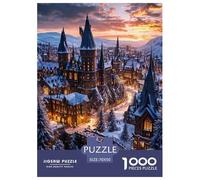 Castillo de Invierno Puzzles Imposible,desafío for Adults Interesante Juego EduGatoivo 1000 Piezas Obra De Arte De Juego De para Adultos Y Niños Mayores De 12 Años 70x50cm/1000pcs