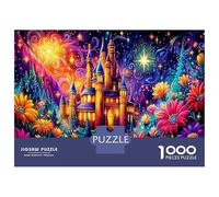 Castillo de la Fantasía Entre Flores Puzzle 1000 Piezas, Entretenimiento Creativo para Adultos Y Niños Mayores De 12 Años Imposible Rompecabezas-Decoración del Hogar, Juego Mental 52x38cm/1000pcs