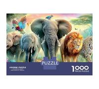Castillo de la Fantasía Jigsaw African Animals in Vibrant Savanna Puzzle Mil Piezas para Jóvenes Adultos - Papel Resistente Entretenimiento Decoración Duradero 70x50cm/1000pcs