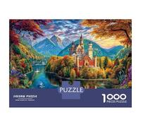 Castillo de Neuschwanstein Puzzle 1000 Piezas para La Familia-Rompecabezas Difícil, Apto para Adultos Y Adolescentes A Partir De 14 Años 70x50cm/1000pcs