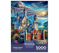 Castillo de Neuschwanstein Rompecabezas 1000 Pieza, Puzzle Difícilpara Adultos, Puzzle DIY para Juegos Familiares Rompecabezas 70x50cm/1000pcs