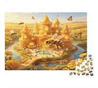 Castillo de Panal Puzzle para Adultos Puzzle de 1000 Piezas Mundo de Abejas Juego de Puzzle 1000 Piezas Relajación Hogar Regalo 38x26cm/1000pcs