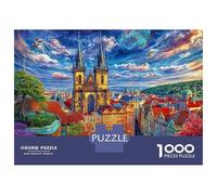 Castillo de Praga Puzzle 1000 Piezas para La Familia-Rompecabezas Difícil, Apto para Adultos Y Adolescentes A Partir De 14 Años 52x38cm/1000pcs