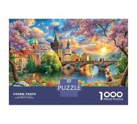 Castillo de Praga Puzzle 1000 Piezas para La Familia-Rompecabezas Difícil, Apto para Adultos Y Adolescentes A Partir De 14 Años 38x26cm/1000pcs