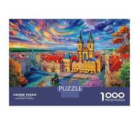 Castillo de Praga Puzzle 1000 Piezas para La Familia-Rompecabezas Difícil, Apto para Adultos Y Adolescentes A Partir De 14 Años 52x38cm/1000pcs
