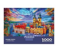 Castillo de Praga Rompecabezas 1000 Piezas para Adultos Niño Puzzle De Papel Ecológico, Puzzle De Juguete para Regalo, 38x26cm/1000pcs