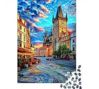 Castillo de Praga Rompecabezas 1000 Piezas,Puzzle Difícil para La Familia - Tiempo De Calidad Y Diversión 38x26cm/1000pcs