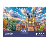 Castillo de Praga Rompecabezas 1000 Piezas, Puzzles Imposible, De Juego De para Adultos Y Niños A Partir De 14 Años 52x38cm/1000pcs
