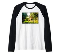 Castillo de Pratt - Arte de fantasía de Cuento de Hadas Camiseta Manga Raglan