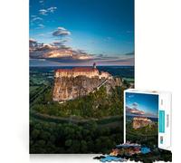 Castillo de Riegersburg, Vista aérea, Estiria Rompecabezas de 1000 Piezas para Adultos Juguete Intelectual Relajante Corte preciso Artículo de Santa Claus (38x26cm)
