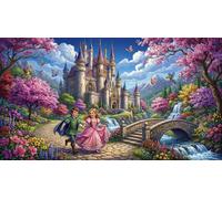 Castillo del Reino de Fantasía Puzzle 1000 Piezas Adultos Y Niños,14 Años+,Deco Pared,Desafío,Rompecabezas,Premium,Cartón,Regalo Ideal,Anti-estrés,Reto,Relax,Educativo 38x26cm