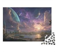 Castillo del Reino Espacial Rompecabezas 3D De Papel 70x50cm/1000pcs, - Juego Antistrés para Adultos, Educativo Y Creativo, Regalo De Decoración Ideal