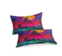 Castillo del SueñoFunda De Edredón Imprimida En 3D Conjunto De Ropa De Cama Microfibra Suave HalloweenCierre Zipper Oculto Y Fundas De Almohada para Niños Y NiñasDouble(200x200cm)