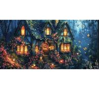 Castillo Diamond Art Kits Adulto, 5D Diamate Painting Kits,DIY Diamond Embroidery Kit, Bordado Decoración De Craft Pared Del Hogar Abstracto, Pintura al óleo, Resina, Artesanía 100x200cm Rosa 1J-87