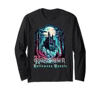 Castillo Embrujado Fantasmas Bosque Noche de Miedo Manga Larga