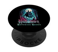 Castillo Embrujado Fantasmas Bosque Noche de Miedo PopSockets PopGrip Adhesivo
