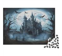 Castillo embrujado Rompecabezas 1000 Piezas De Cartón Grueso Puzzle Anti Estrés Adultos para Cena con Amigos como Regalo Original 52x38cm/1000pcs