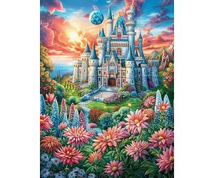 Castillo en el jardín Rompecabezas 1000 Piezas Cartón Para Adultos Y Adolescentes Cuentos de hadas de animales y plantas Para Coleccionistas Decoración Única Hogar Antiestrés Regalo Reyes Magos 1000 P