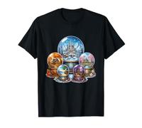 Castillo Encantado Globo de Nieve Invierno Primavera otoño Camiseta