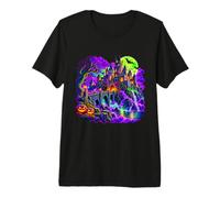 Castillo Encantado Halloween Espeluznante Escena De Fantasía Camiseta Premium
