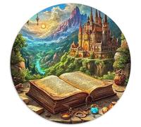 Castillo Encantado & Spellbook Landscape Puzzle 1000 Piezas para Adultos Y Niños Tema mágico Rompecabezas Colorido Juego Educativo Regalo De Decoración del Hogar 1000pcs (67.5x67.5cm)